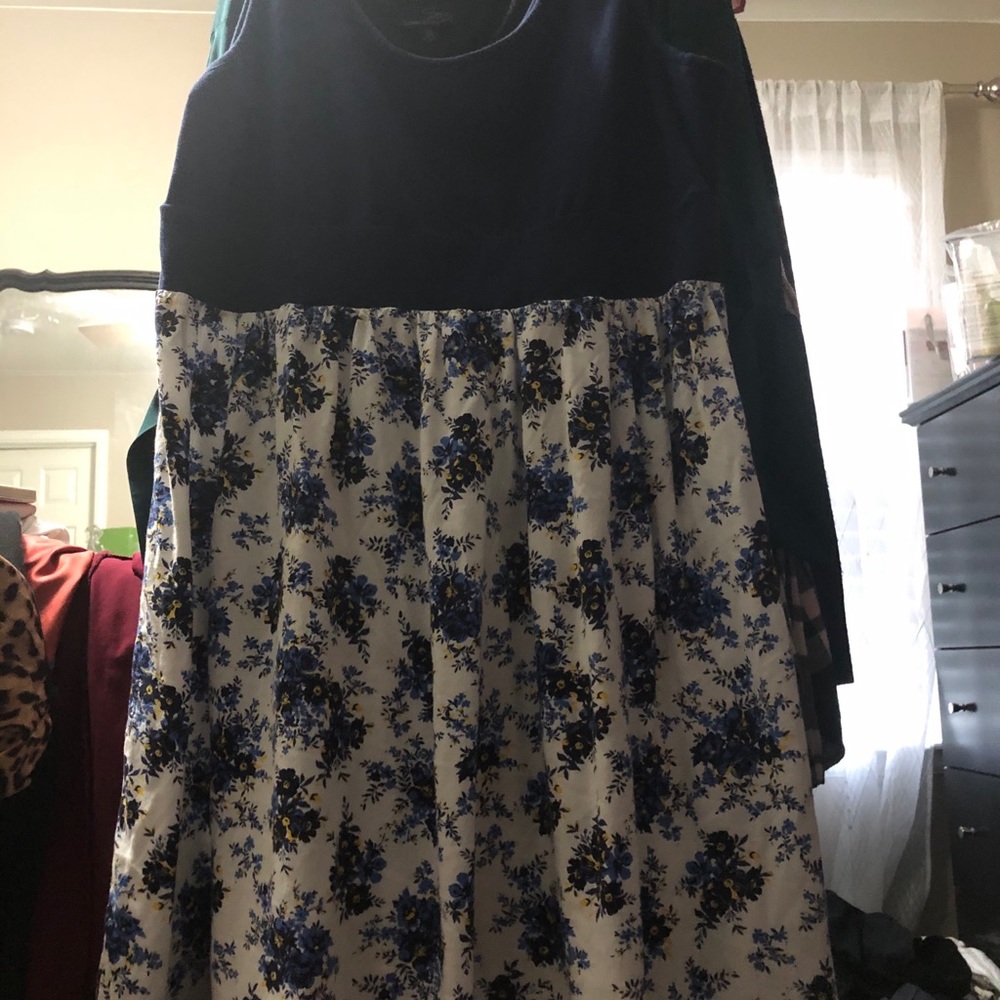 Navy & yellow Dress